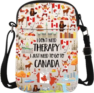 KUIYAI Canada Vacation Crossbody Bag Canada Lover Gift Canada Souvenir Gift Holiday Getaway Gift Travel To Canada Bag
