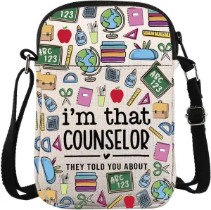 KUIYAI Counselor Appreciation Crossbody Bag Counselor Life Gift Mental Health Counselor Gift Guidance Counselor Gift