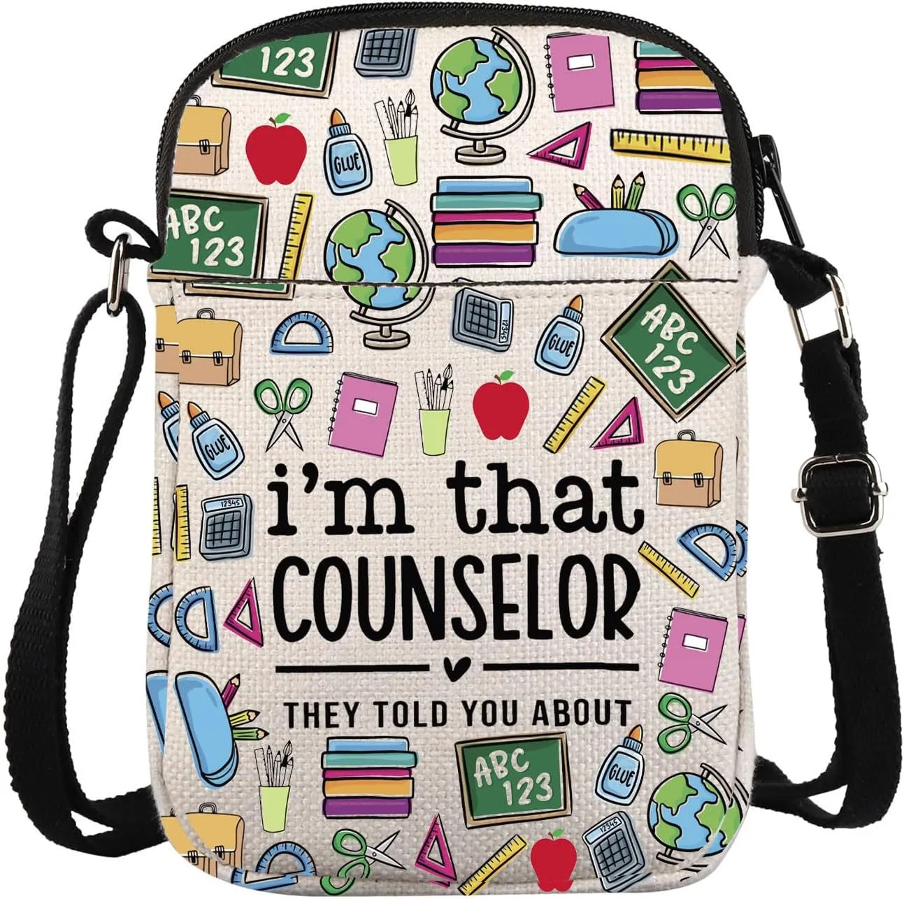 KUIYAI Counselor Appreciation Crossbody Bag Counselor Life Gift Mental Health Counselor Gift Guidance Counselor Gift