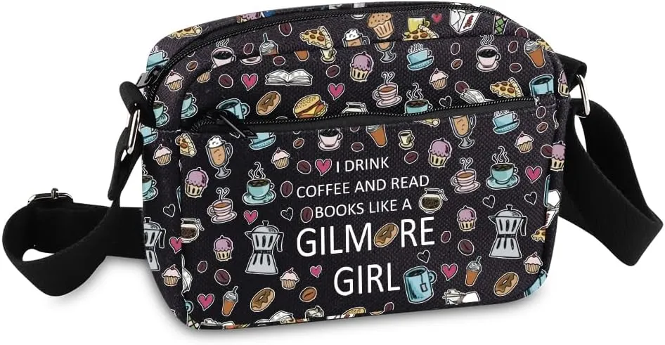 KUIYAI TV Show Merchandise Crossbody Bag Coffee Lover Gift Inspired Messenger Bag Luke’s Diner Gift For Movie Fans