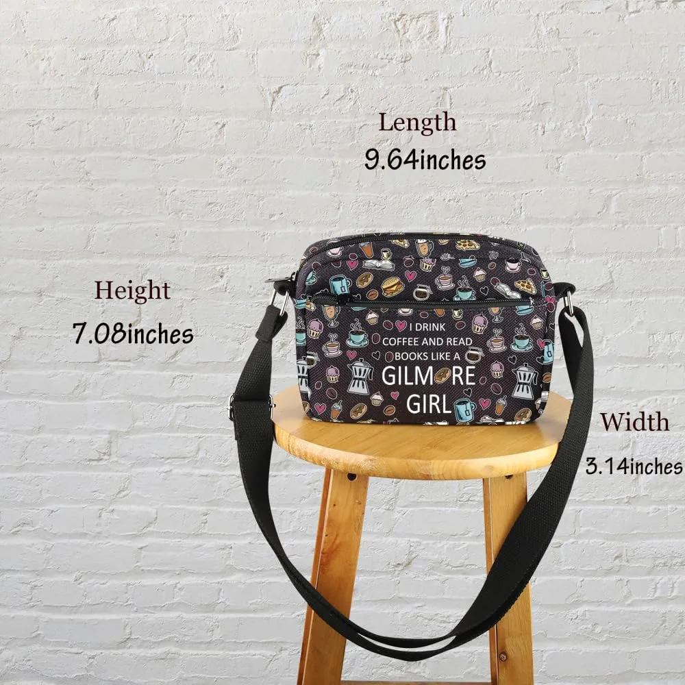 KUIYAI TV Show Merchandise Crossbody Bag Coffee Lover Gift Inspired Messenger Bag Luke’s Diner Gift For Movie Fans