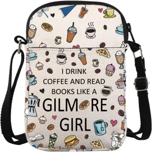 KUIYAI TV Show Merchandise Crossbody Bag Coffee Lover Gift Inspired Messenger Bag Luke’s Diner Gift For Movie Fans