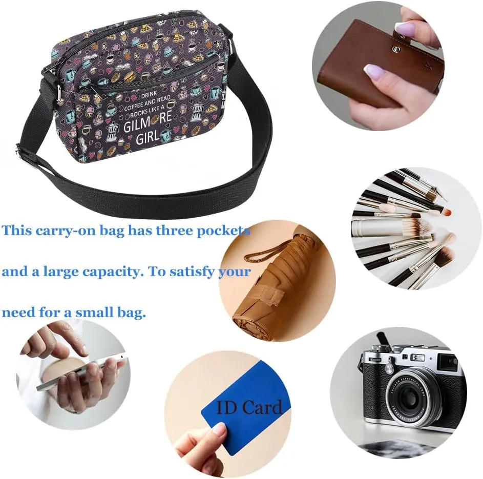 KUIYAI TV Show Merchandise Crossbody Bag Coffee Lover Gift Inspired Messenger Bag Luke’s Diner Gift For Movie Fans