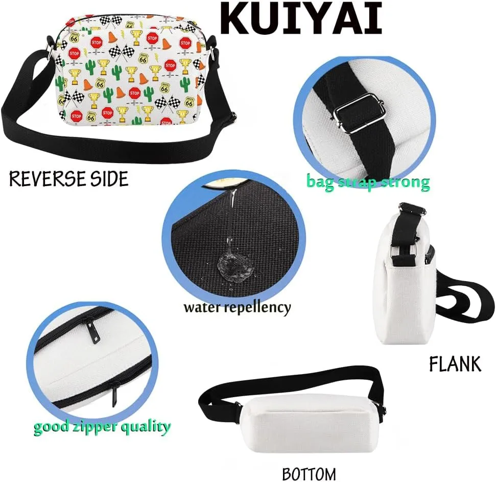 KUIYAI WDW Cars Movie Merchandise Crossbody Purse Bag Lightning McQueen Lover Gift Car Land Gift