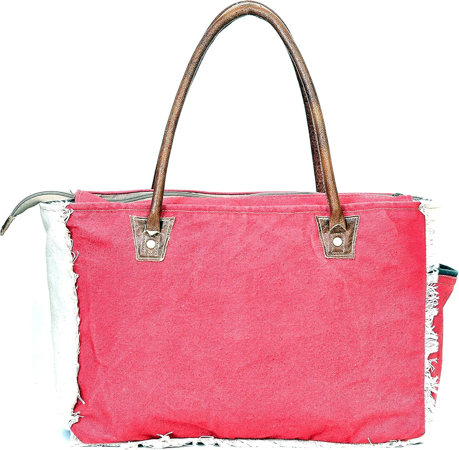 LA BOHEME Upcycled Canvas & Leather Crossbody Bag