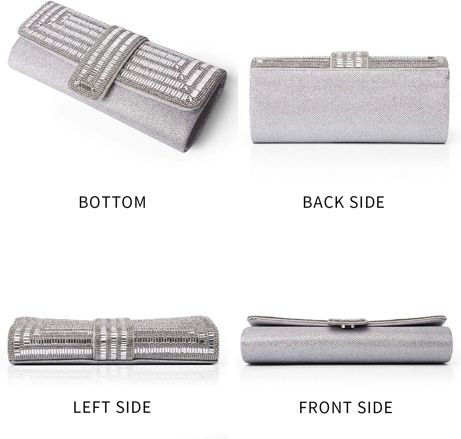 Labair Evening Bag and Clutches for Women Crystal Bag Sparkly Clutch Purse with Rhinestones Wedding Party formal Handbag.