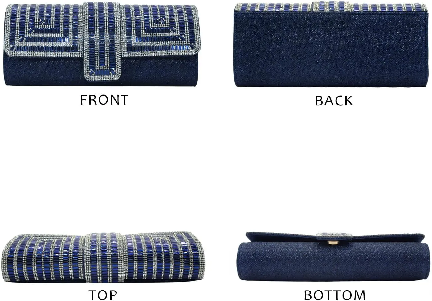 Labair Evening Bag and Clutches for Women Crystal Bag Sparkly Clutch Purse with Rhinestones Wedding Party formal Handbag.