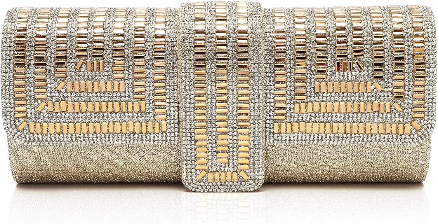 Labair Evening Bag and Clutches for Women Crystal Bag Sparkly Clutch Purse with Rhinestones Wedding Party formal Handbag.