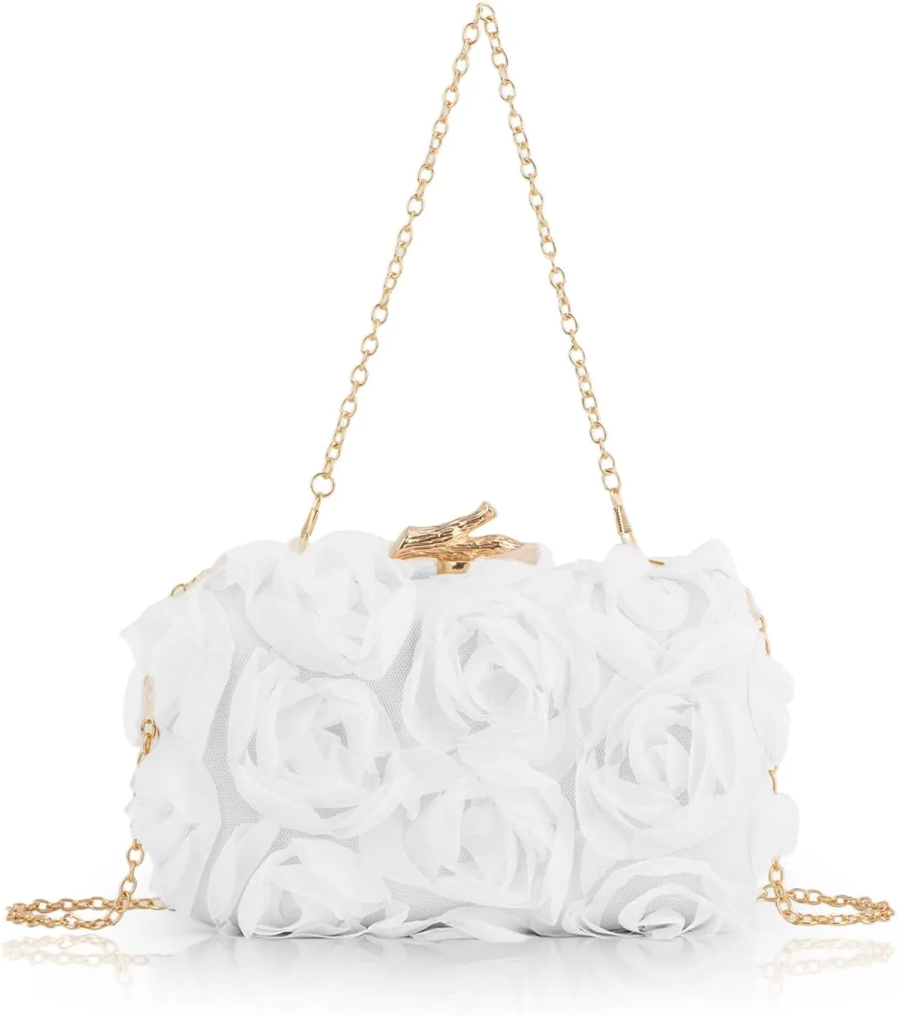 Lanpet Women Clutches Purse Lace Formal Flower Evening Handbag Chain Strap Shoulder Bag