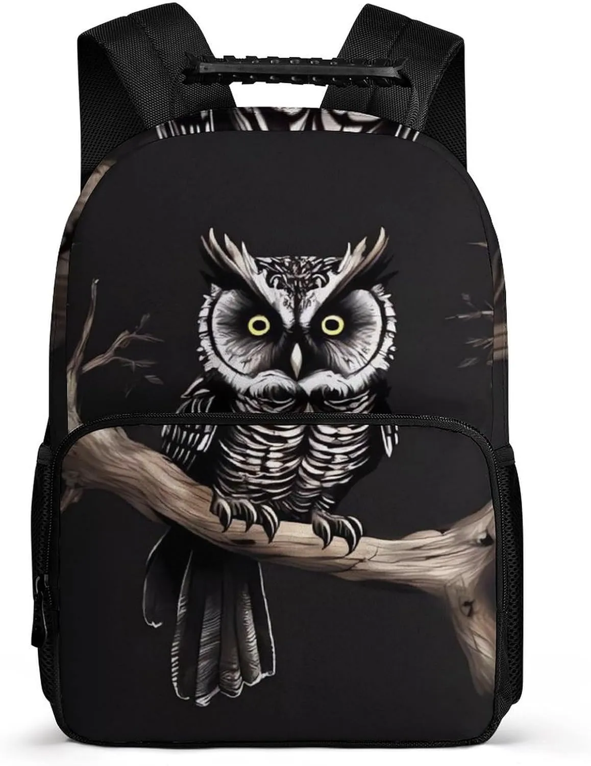 Laptop Backpack Late Night Owl Daypack Computer Bag Travel Laptop Bag Casual Nurse Bag for Women Men