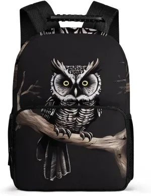 Laptop Backpack Late Night Owl Daypack Computer Bag Travel Laptop Bag Casual Nurse Bag for Women Men