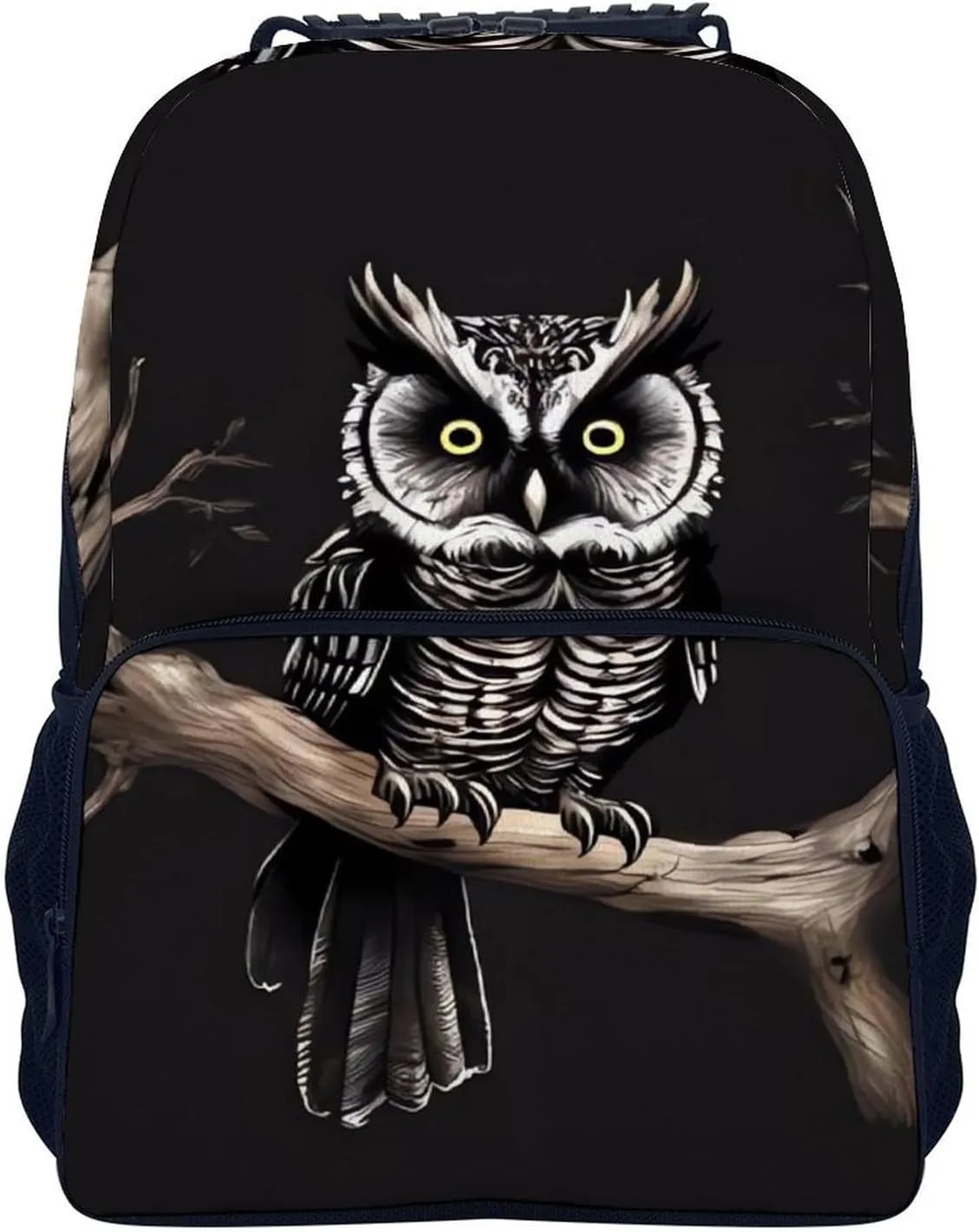 Laptop Backpack Late Night Owl Daypack Computer Bag Travel Laptop Bag Casual Nurse Bag for Women Men