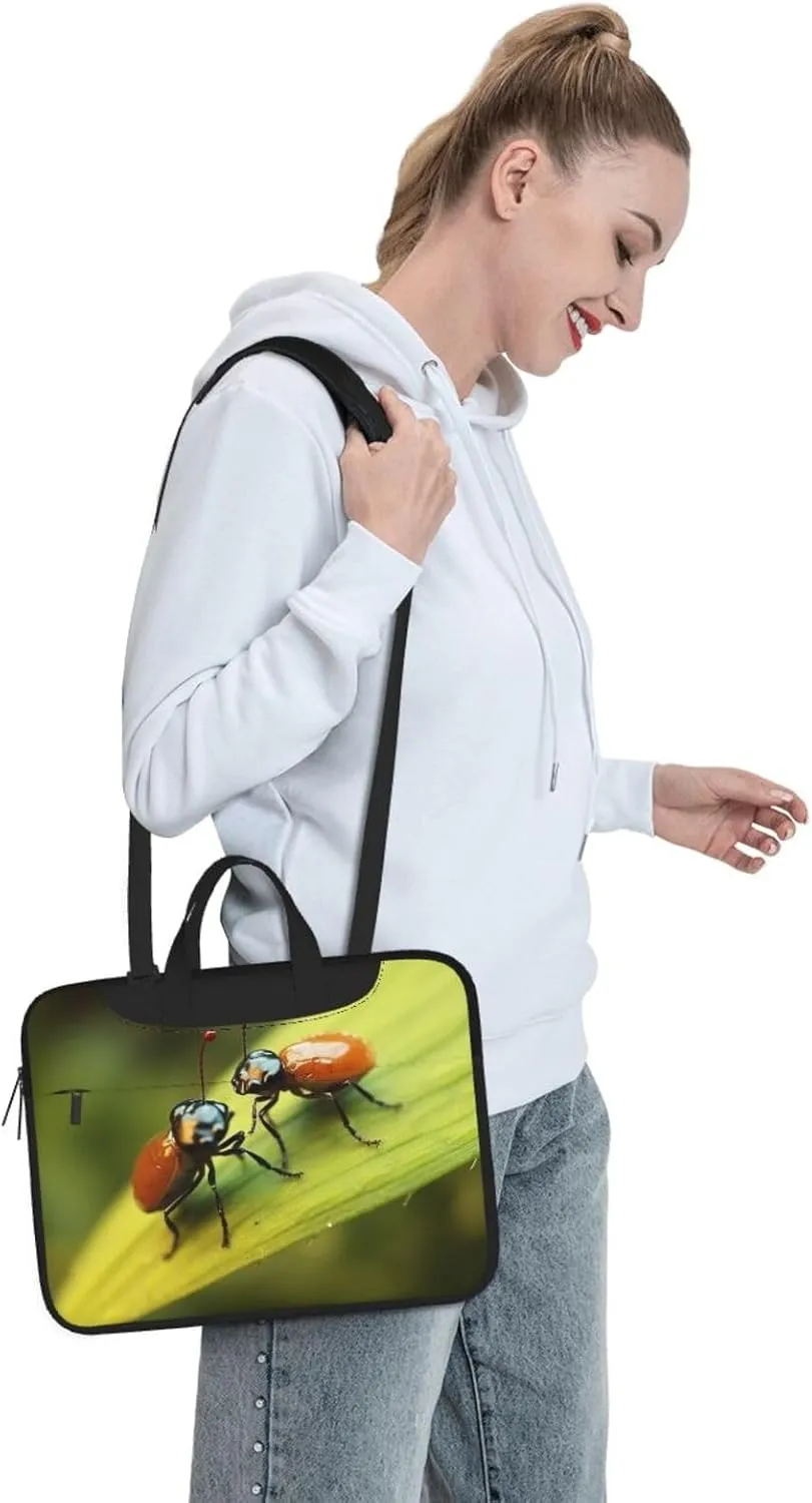 Laptop Bag 13-15.6 inch Laptop Shoulder Bag for Men Women Insects love Computer Bag Messenger Bag for Work