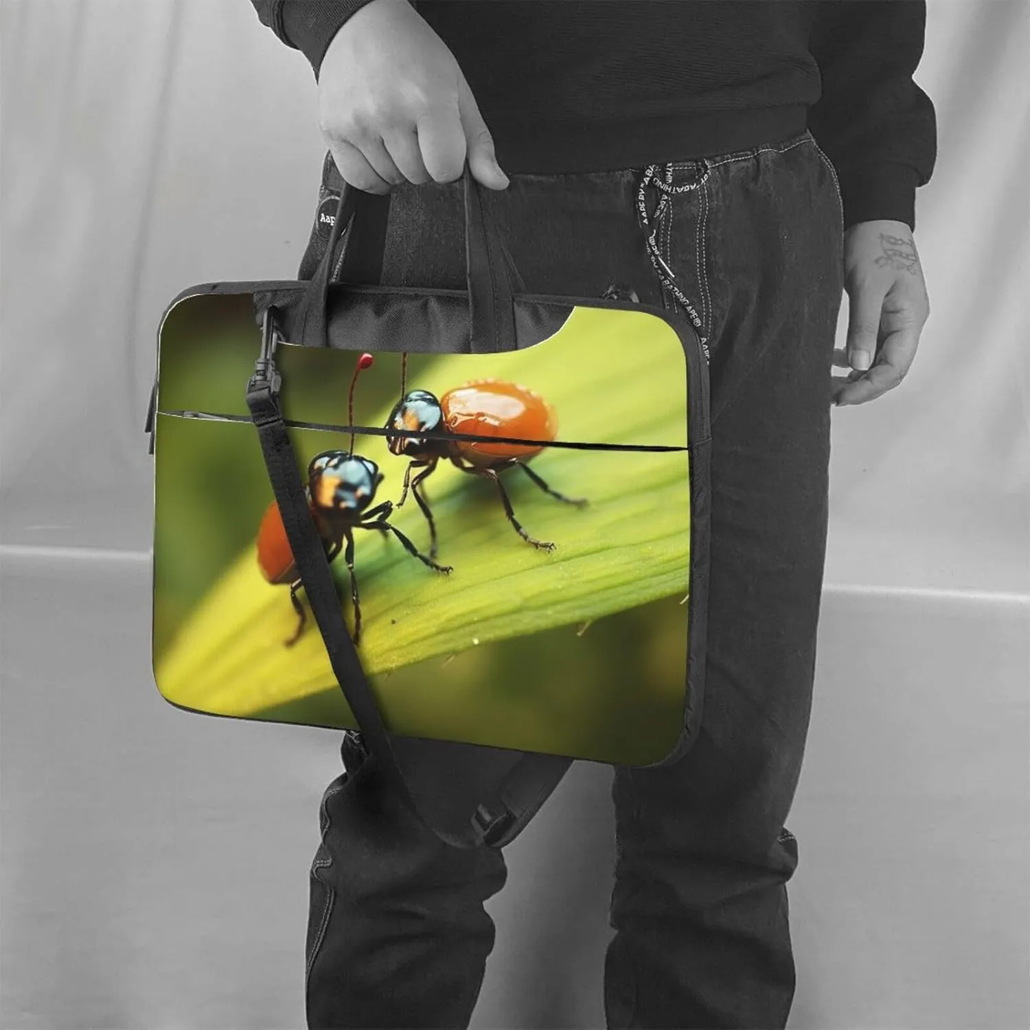 Laptop Bag 13-15.6 inch Laptop Shoulder Bag for Men Women Insects love Computer Bag Messenger Bag for Work