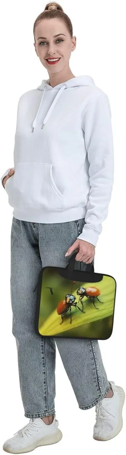 Laptop Bag 13-15.6 inch Laptop Shoulder Bag for Men Women Insects love Computer Bag Messenger Bag for Work