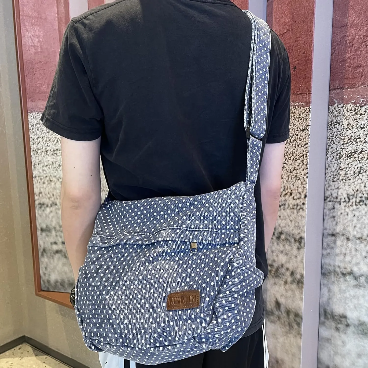 Large Canvas Messenger Bag with Multiple Pockets for Men and Women, Crossbody Shoulder Tote Hobo Laptop Bag
