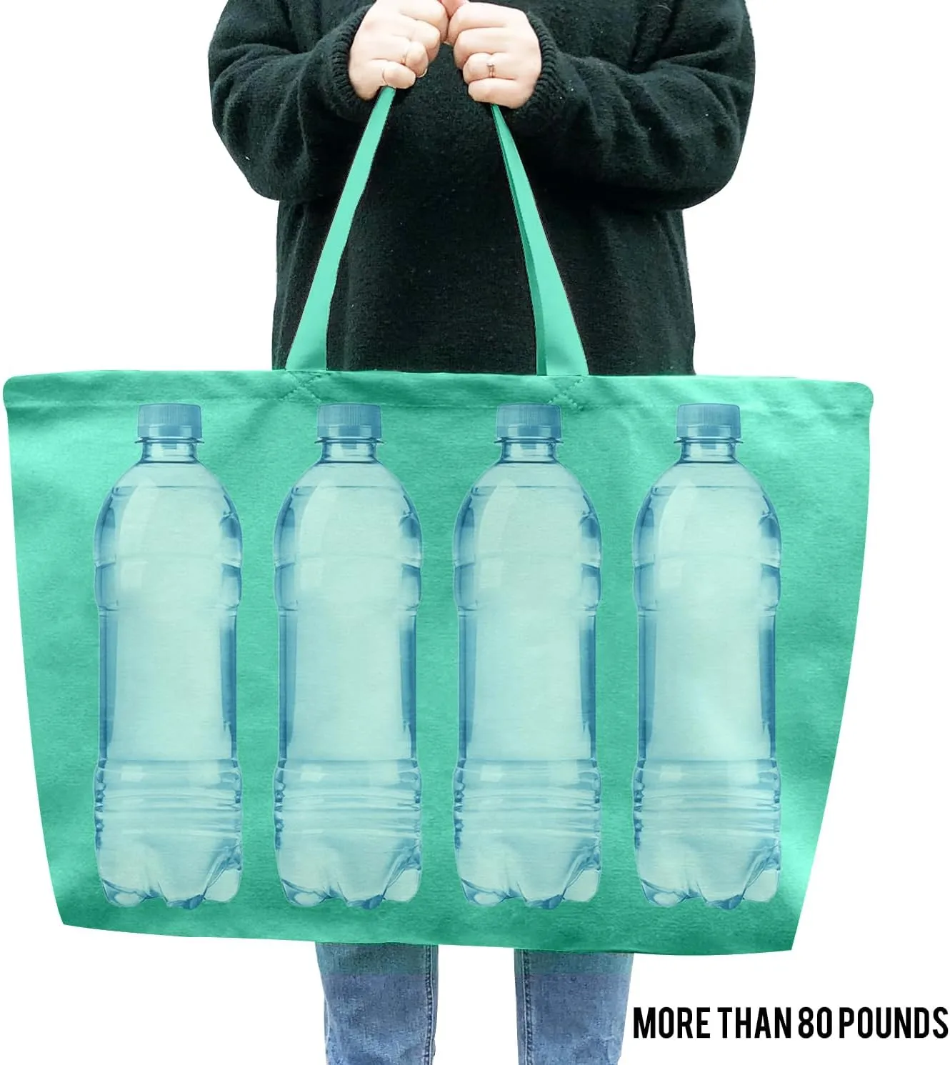 Large Canvas Tote Bag-Extra Big Shopping Beach Totes Bags Reusable Largest Grocery Plain Solid Bag 28"x8"x16"