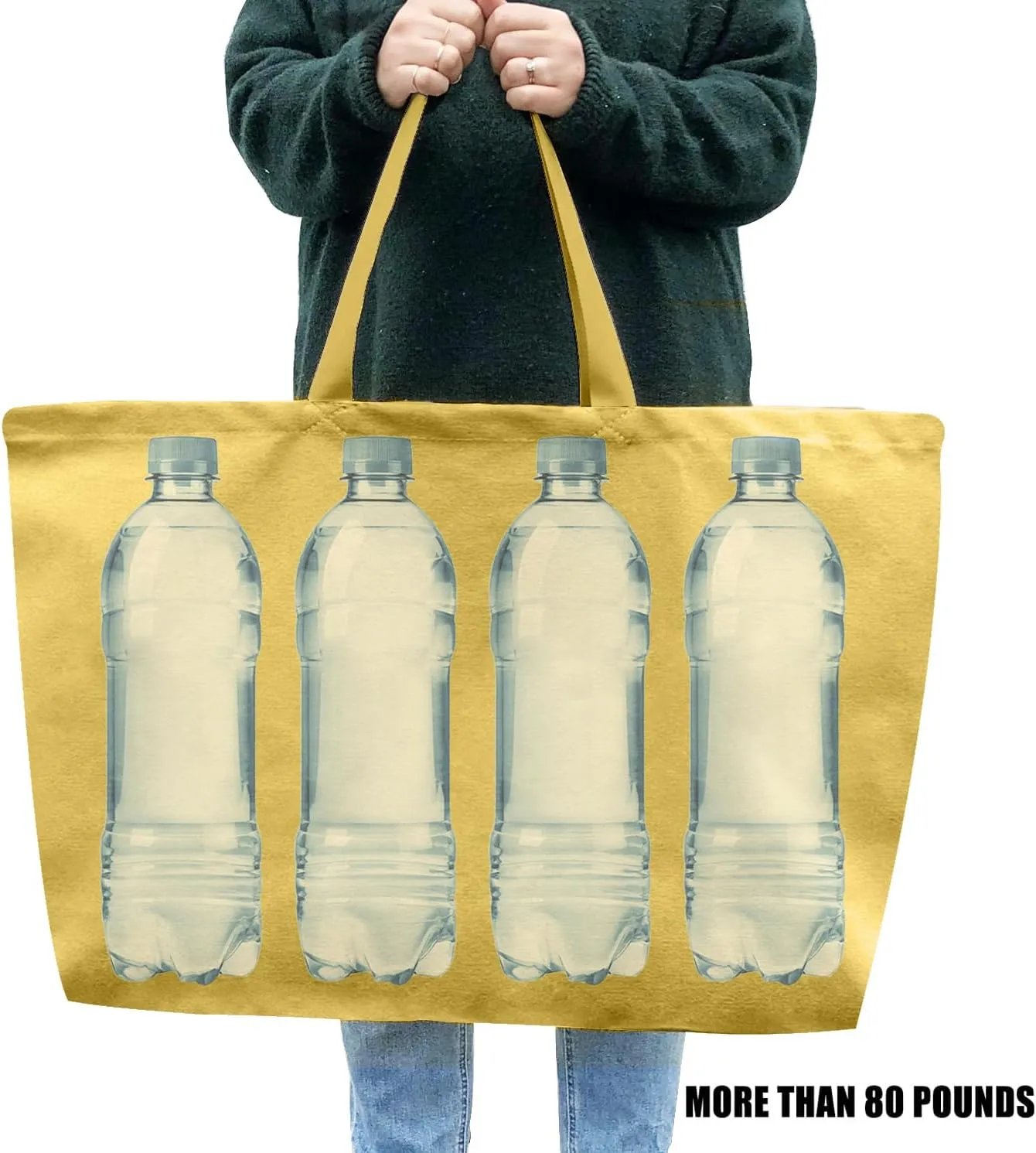 Large Canvas Tote Bag-Extra Big Shopping Beach Totes Bags Reusable Largest Grocery Plain Solid Bag 28"x8"x16"