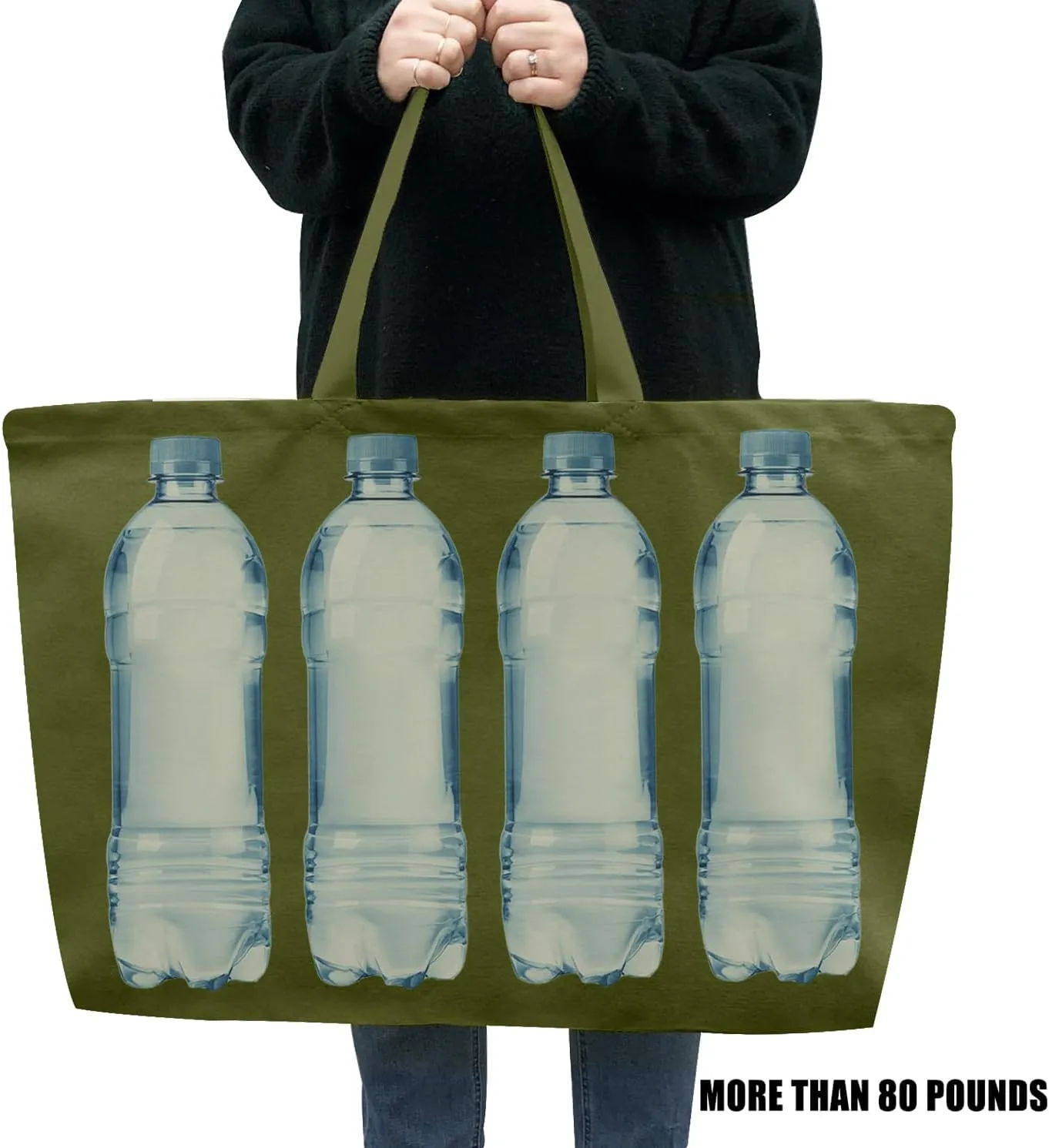 Large Canvas Tote Bag-Extra Big Shopping Beach Totes Bags Reusable Largest Grocery Plain Solid Bag 28"x8"x16"