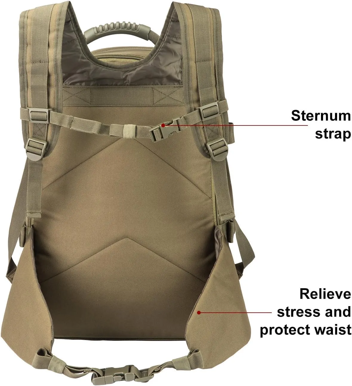 Large Tactical Expandable Backpack 39L-64L Military Bug Out Bag With Waist Strap