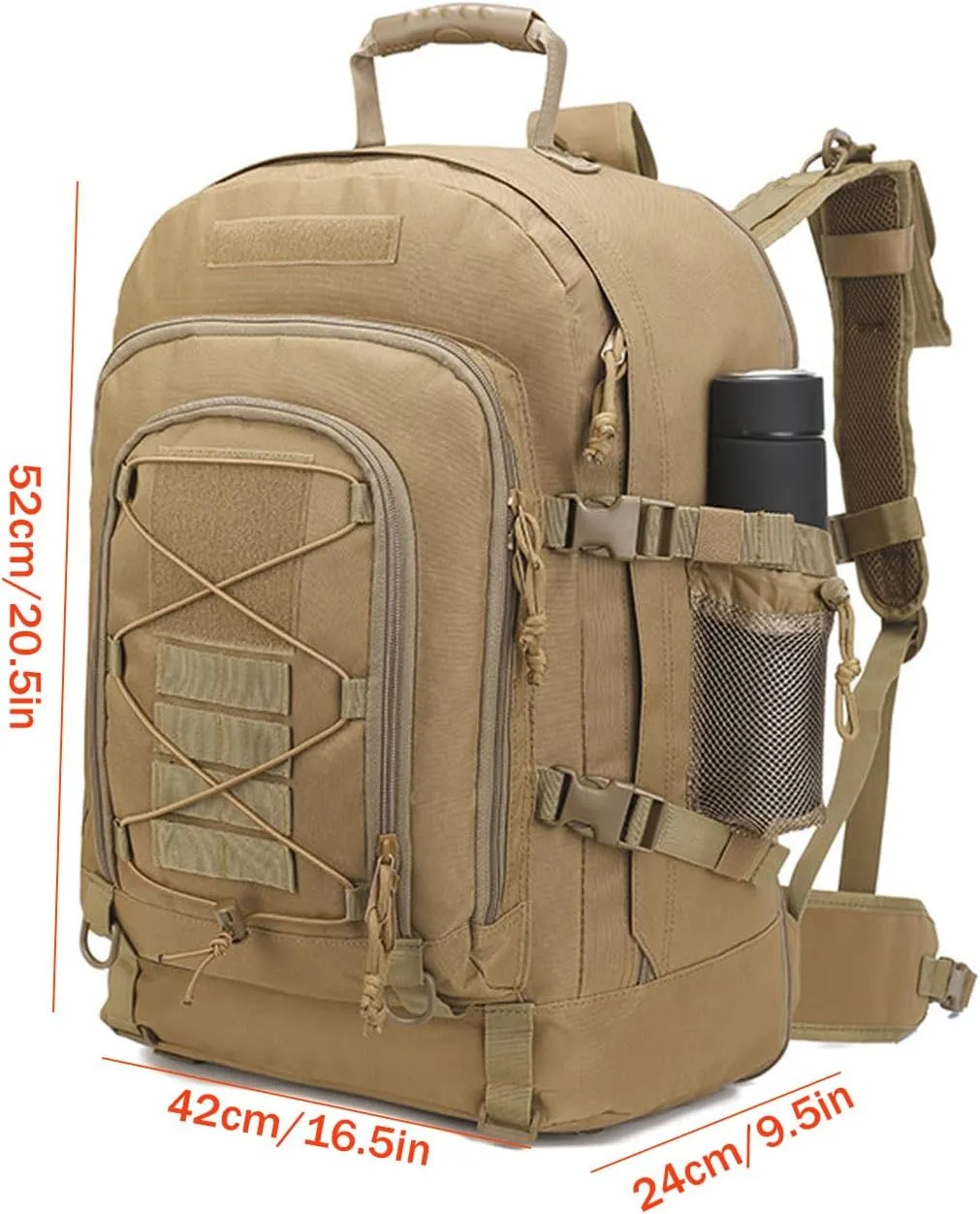 Large tactical military backpack Army Daypack - Assault Pack for Men Molle Backpacks Bug Out Bag 3 Day Pack (CP)