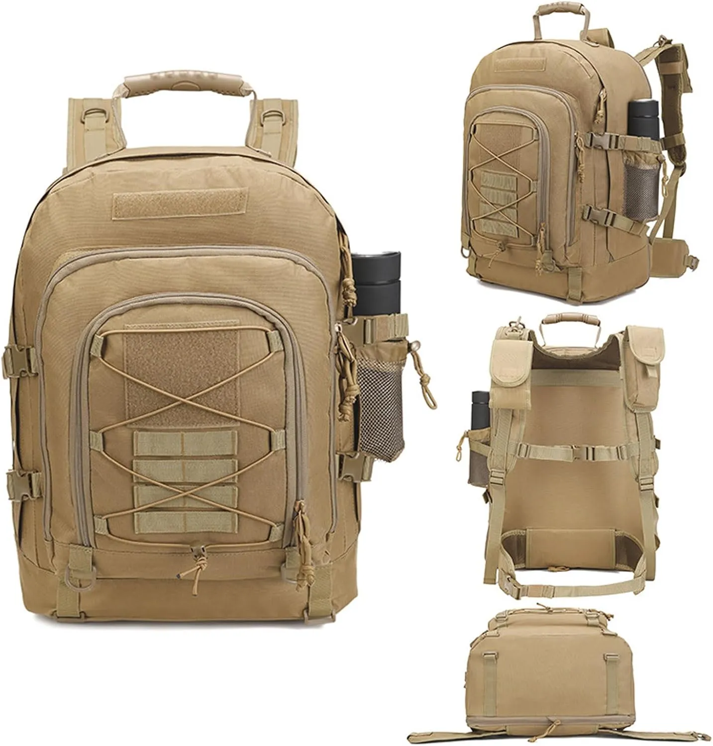 Large tactical military backpack Army Daypack - Assault Pack for Men Molle Backpacks Bug Out Bag 3 Day Pack (CP)