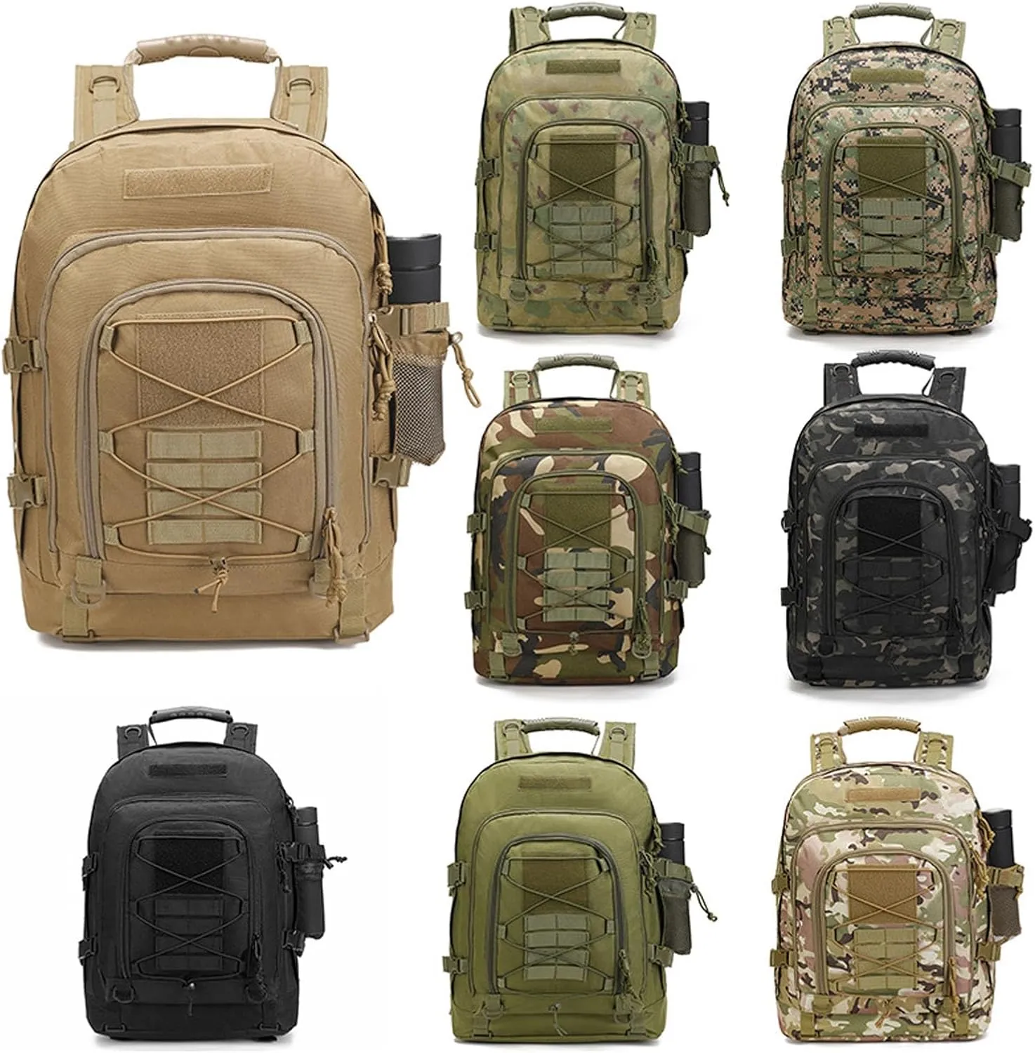 Large tactical military backpack Army Daypack - Assault Pack for Men Molle Backpacks Bug Out Bag 3 Day Pack (CP)