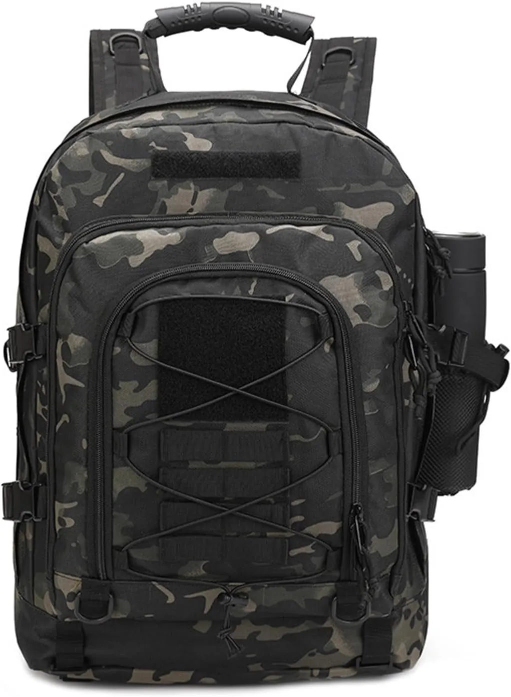 Large tactical military backpack Army Daypack Assault Pack for Men Molle Backpacks Bug Out Bag 3 Day Pack for Hiking Camping Travel Hunting (Black Camo)