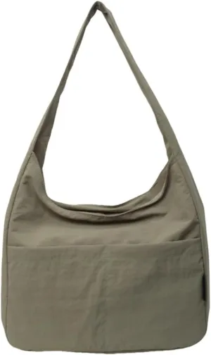 Large Tote Bag For Women Nylon Shoulder Bags For Women Simple Crescent Bag Sling Bag Purses College Travel Outdoor