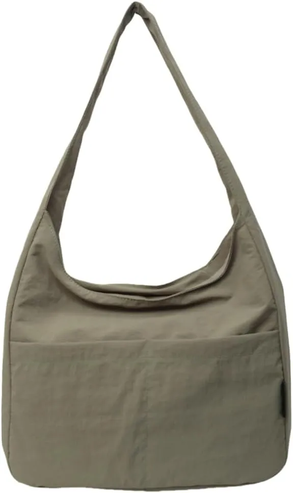 Large Tote Bag For Women Nylon Shoulder Bags For Women Simple Crescent Bag Sling Bag Purses College Travel Outdoor
