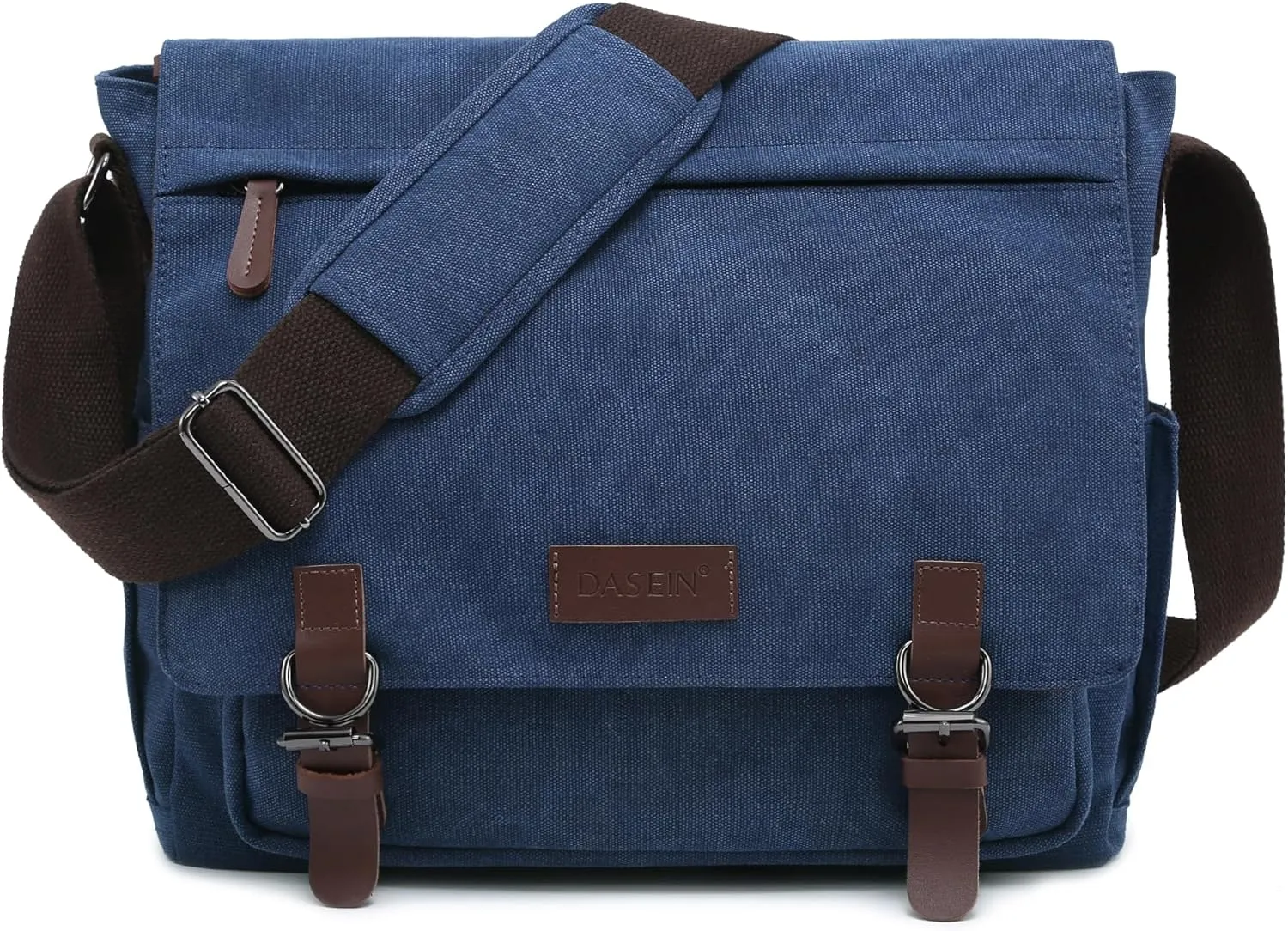 Large Vintage Canvas Messenger Shoulder Bag Travel Crossbody Purse Briefcase Business Bag for 15inch Laptop