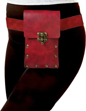 Larswon Renaissance Bag Medieval Belt Pouch Leather Belt Pouch Leg Phone Holder Festival Faire Accessories