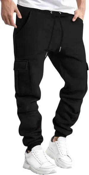 LCMTWX Cargo Pants for Men Casual Jogging Sports Elastic with Pockets Men's Men's Pants Straight Leg Joggers