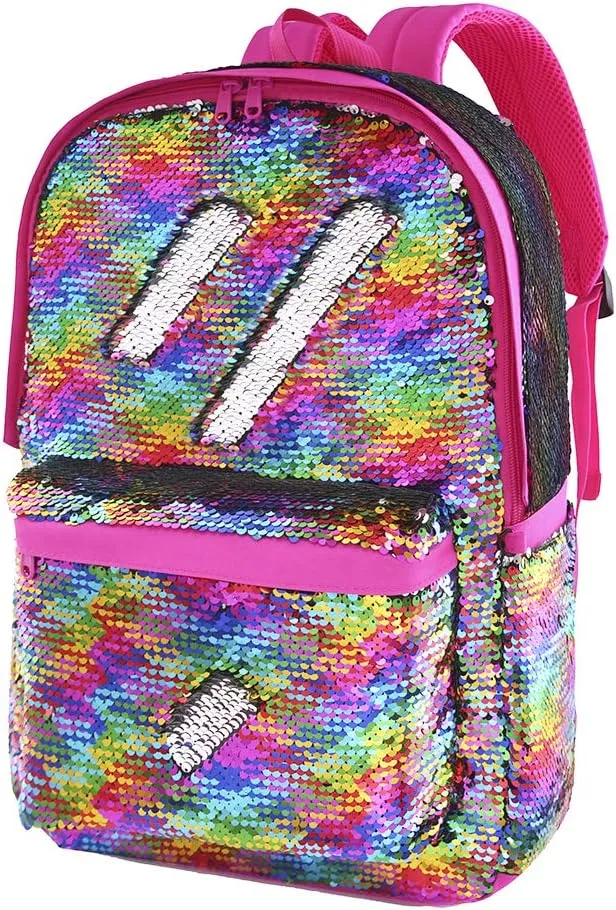 Le Vasty Flip Sequin Backpack for Girls Kids Boys Kindergarten Elementary Middle School Bookbag Cute Spark Book Bags
