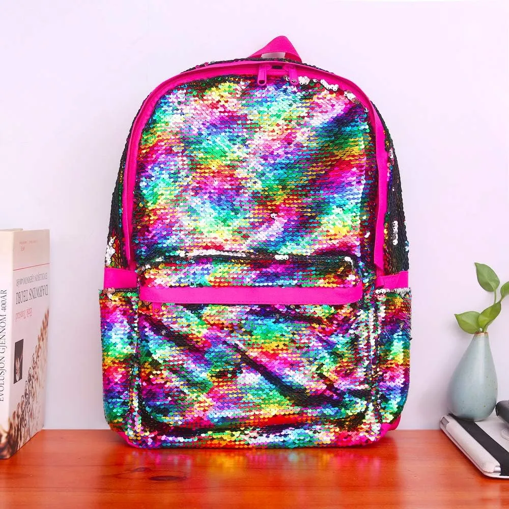 Le Vasty Flip Sequin Backpack for Girls Kids Boys Kindergarten Elementary Middle School Bookbag Cute Spark Book Bags