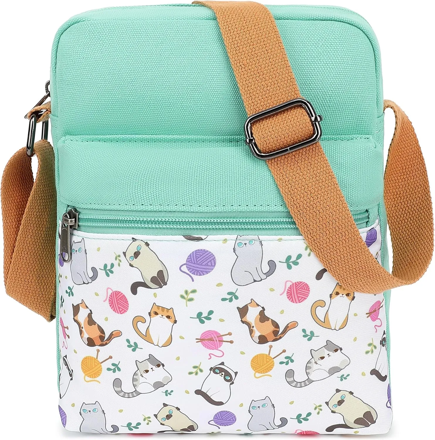 Leaper Girls Crossbody Purses for Kids 2 PCS Cross Body Bag Women Messenger Bag Girls Canvas Bag Cross Body Purse Set