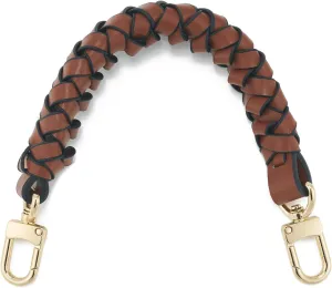 Leather Braided Handle for Neonoe Bucket Pochette Beaubourg Hobo Bag Women Woven Purse Replacement Short Top Handle Strap