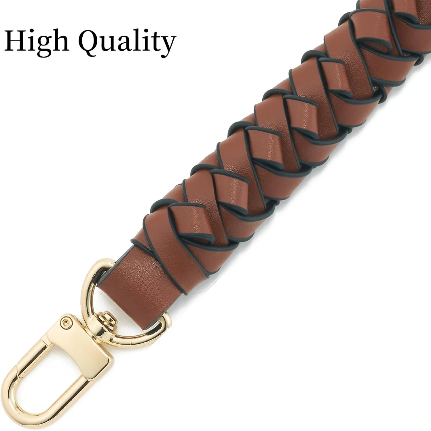 Leather Braided Handle for Neonoe Bucket Pochette Beaubourg Hobo Bag Women Woven Purse Replacement Short Top Handle Strap