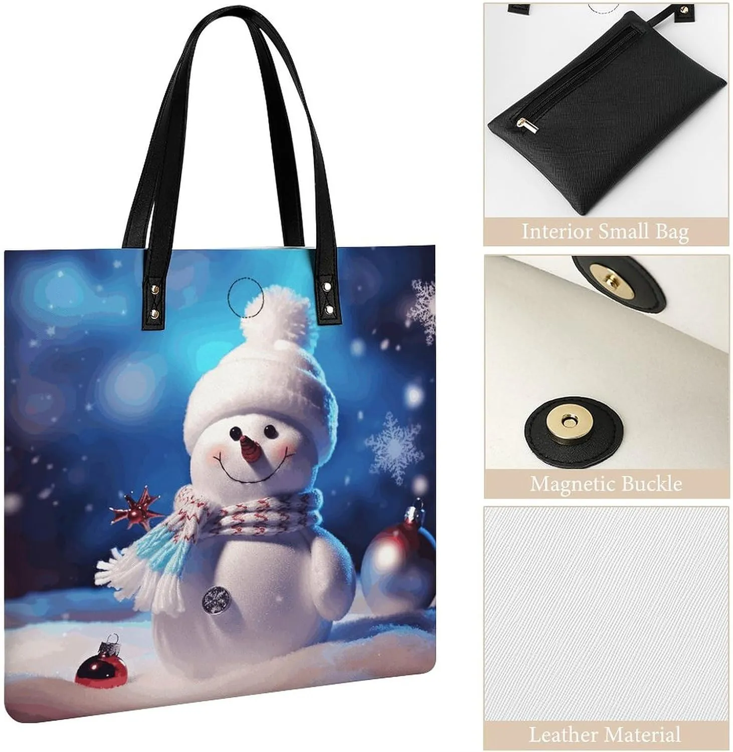 Leather Handbag for Women Tote Bag with Magnetic Buckle Japanese Spring Plum Floral Crossbody Bag Shoulder Bags