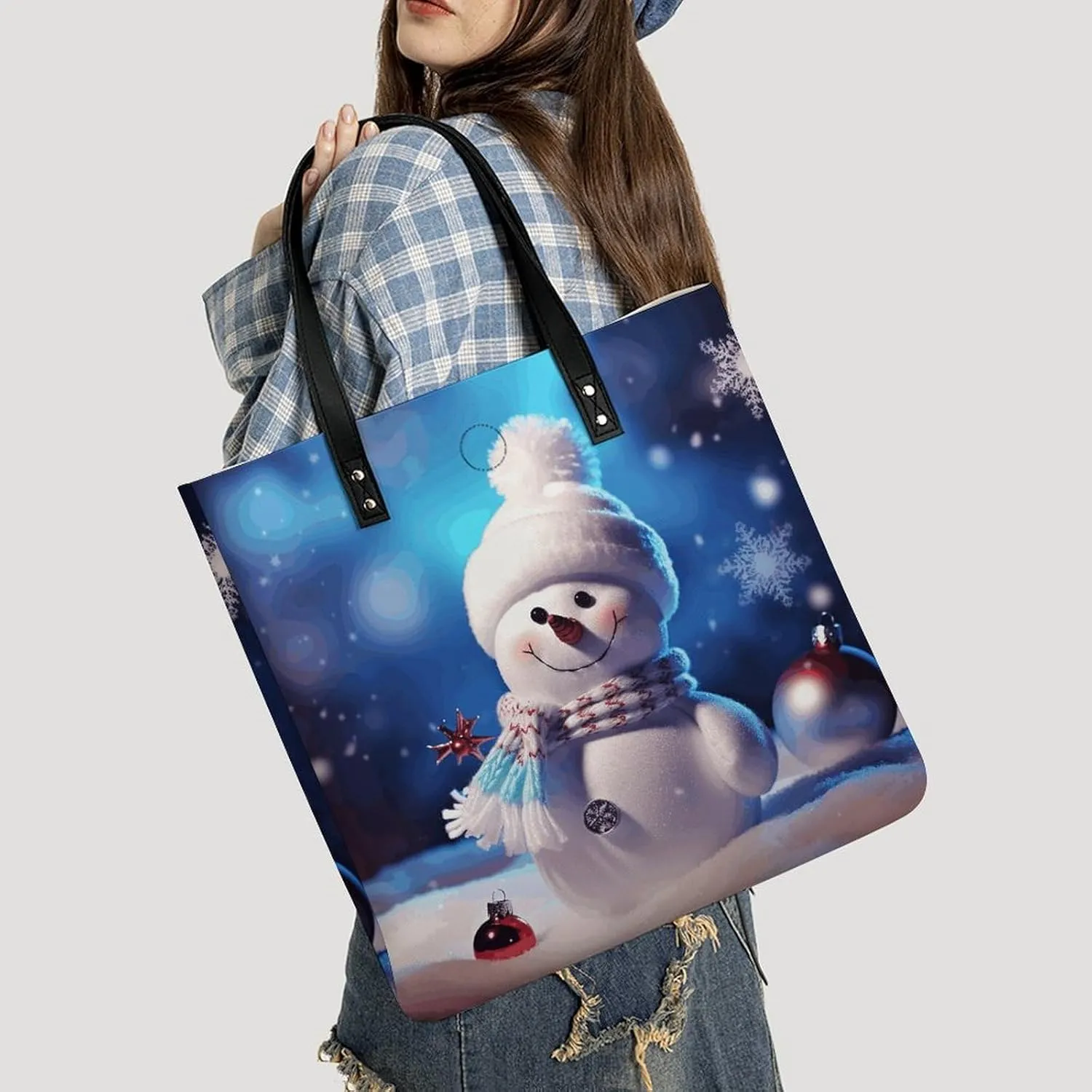 Leather Handbag for Women Tote Bag with Magnetic Buckle Japanese Spring Plum Floral Crossbody Bag Shoulder Bags