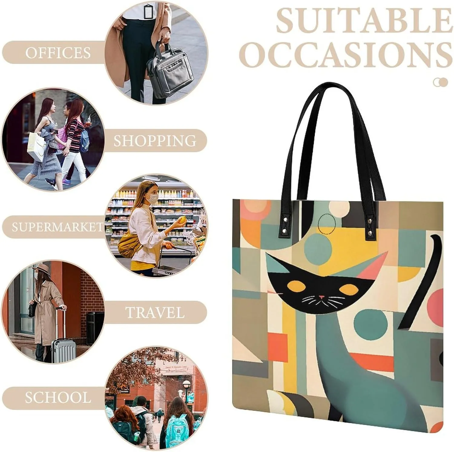 Leather Handbag for Women Tote Bag with Magnetic Buckle Japanese Spring Plum Floral Crossbody Bag Shoulder Bags
