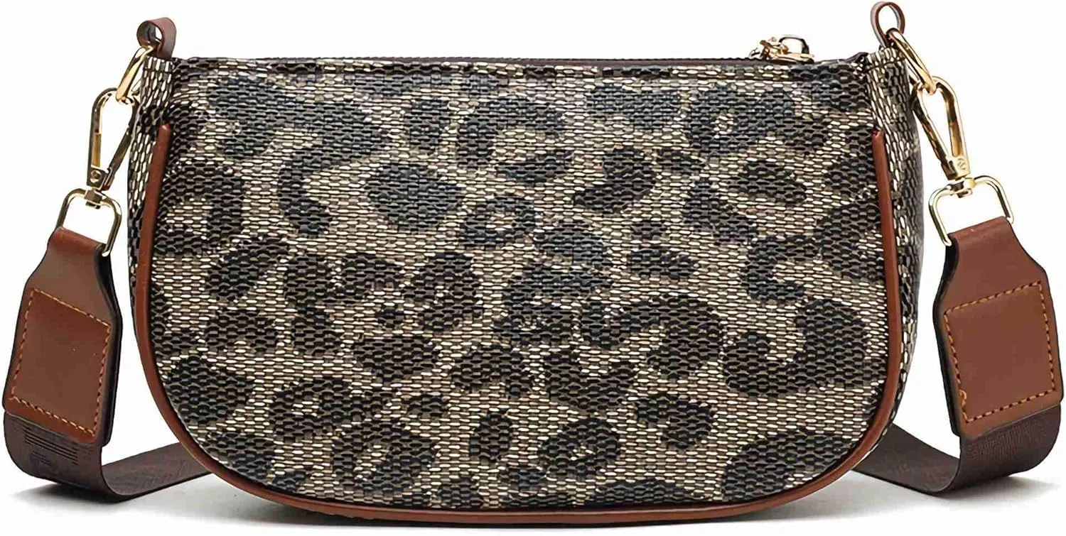 leopard crossbody bags for women, leopard cheetah print purses handbag, cute small mini side cross body bag for women trendy, cheetah leopard print stuff accessories gifts for women