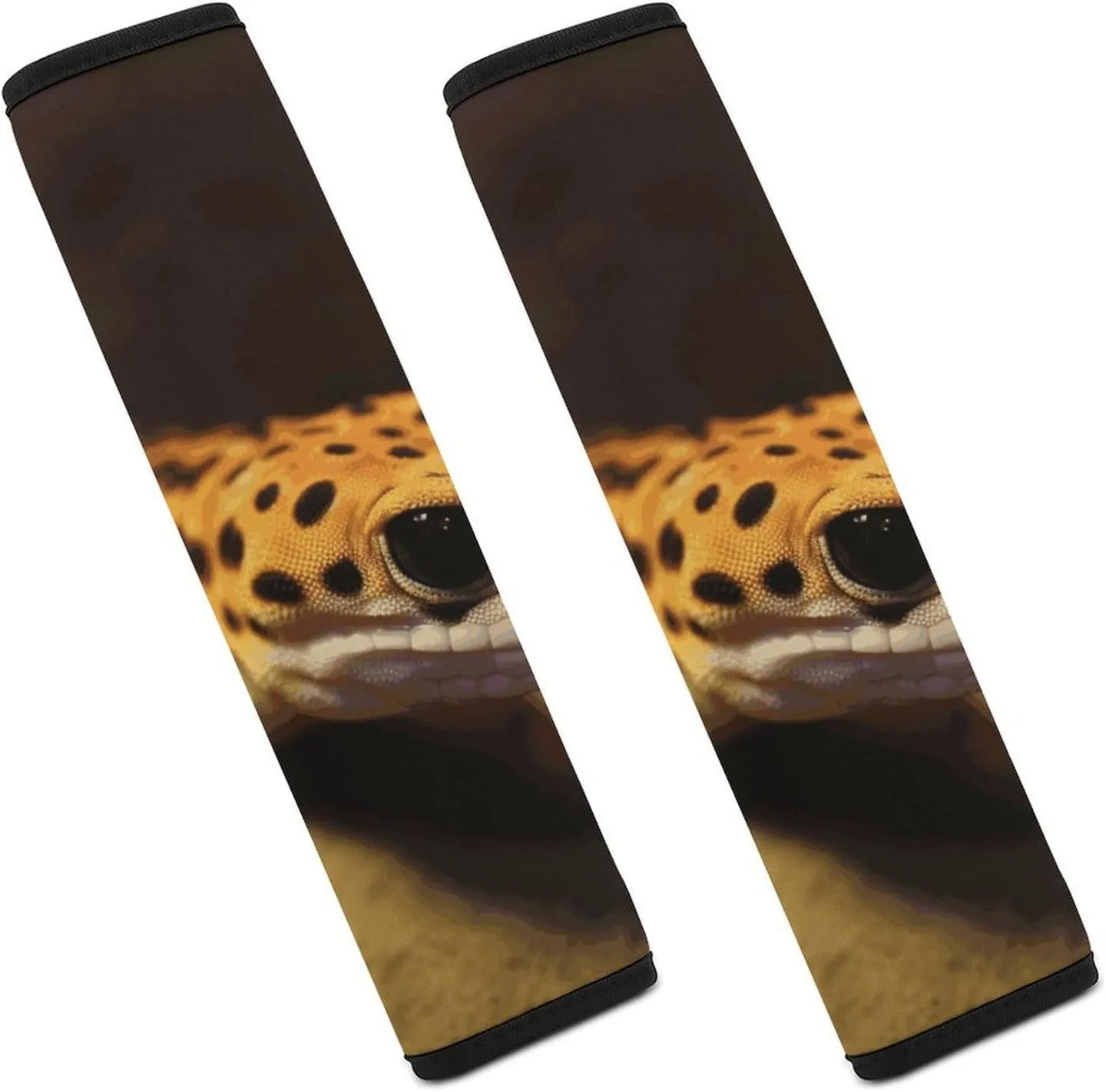 Leopard Little Gecko Auto Seat Belt Cover 2PCS Universal Car Seat Belt Shoulder Protector Pad, Protect Your Shoulders and Neck for Car Seat Belt, Shoulder Bag, Backpack