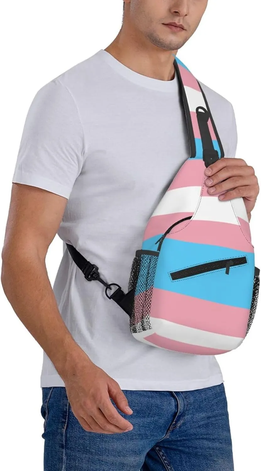 LGBT Rainbow Sling Bag Casual Chest Bags Adjustable Crossbody Bag Shoulder Backpack For Travel Hiking