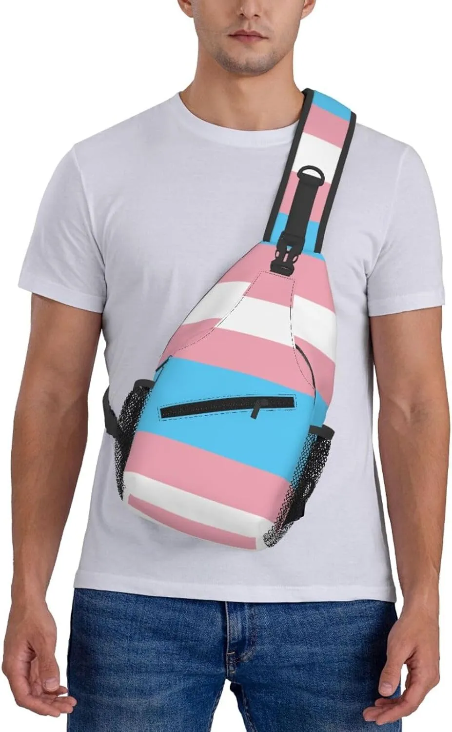 LGBT Rainbow Sling Bag Casual Chest Bags Adjustable Crossbody Bag Shoulder Backpack For Travel Hiking