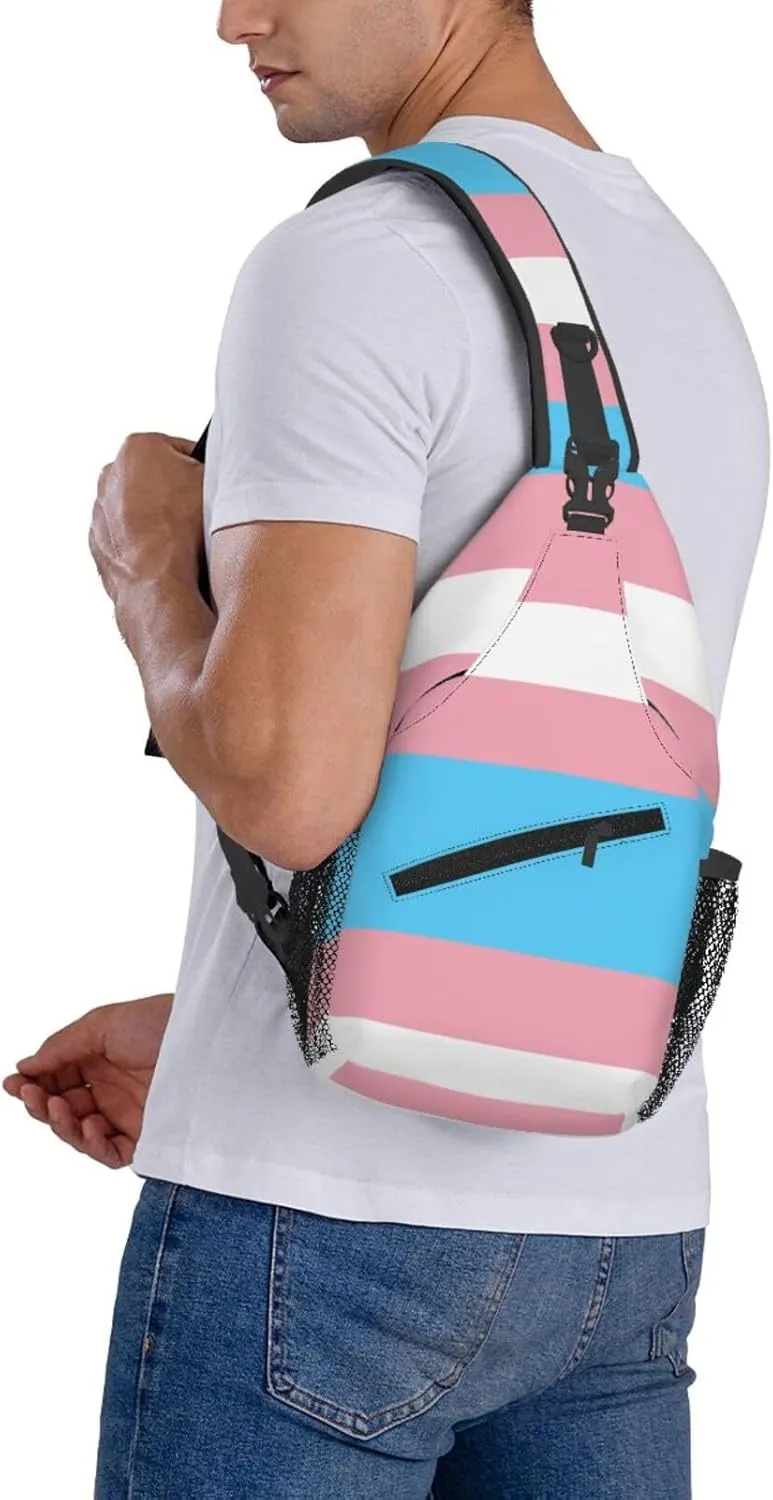 LGBT Rainbow Sling Bag Casual Chest Bags Adjustable Crossbody Bag Shoulder Backpack For Travel Hiking