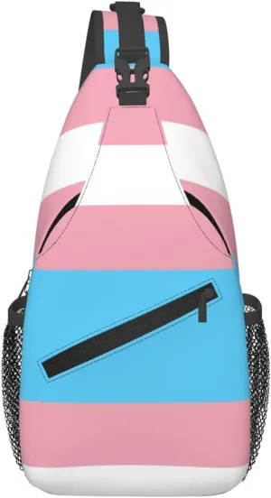 LGBT Rainbow Sling Bag Casual Chest Bags Adjustable Crossbody Bag Shoulder Backpack For Travel Hiking