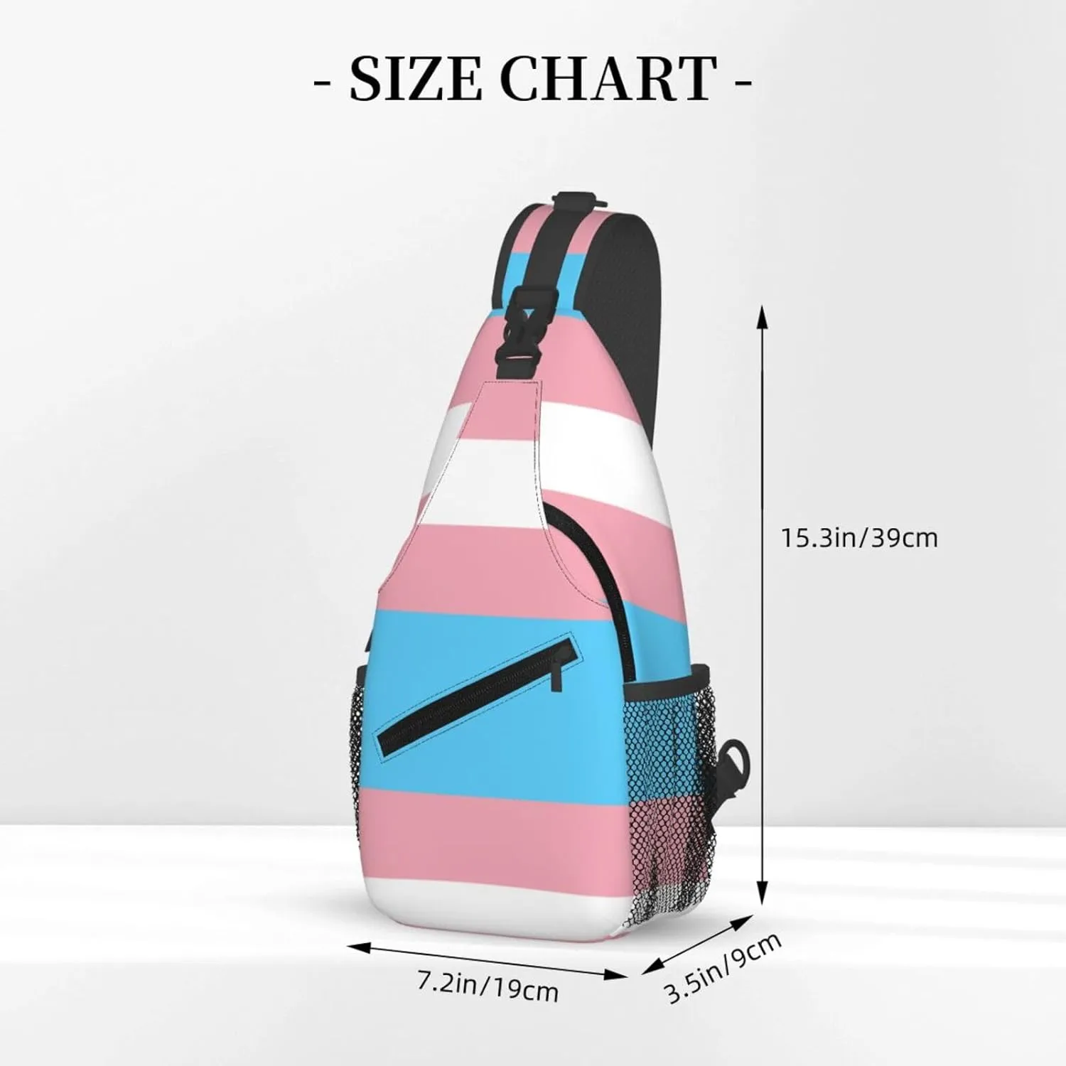 LGBT Rainbow Sling Bag Casual Chest Bags Adjustable Crossbody Bag Shoulder Backpack For Travel Hiking