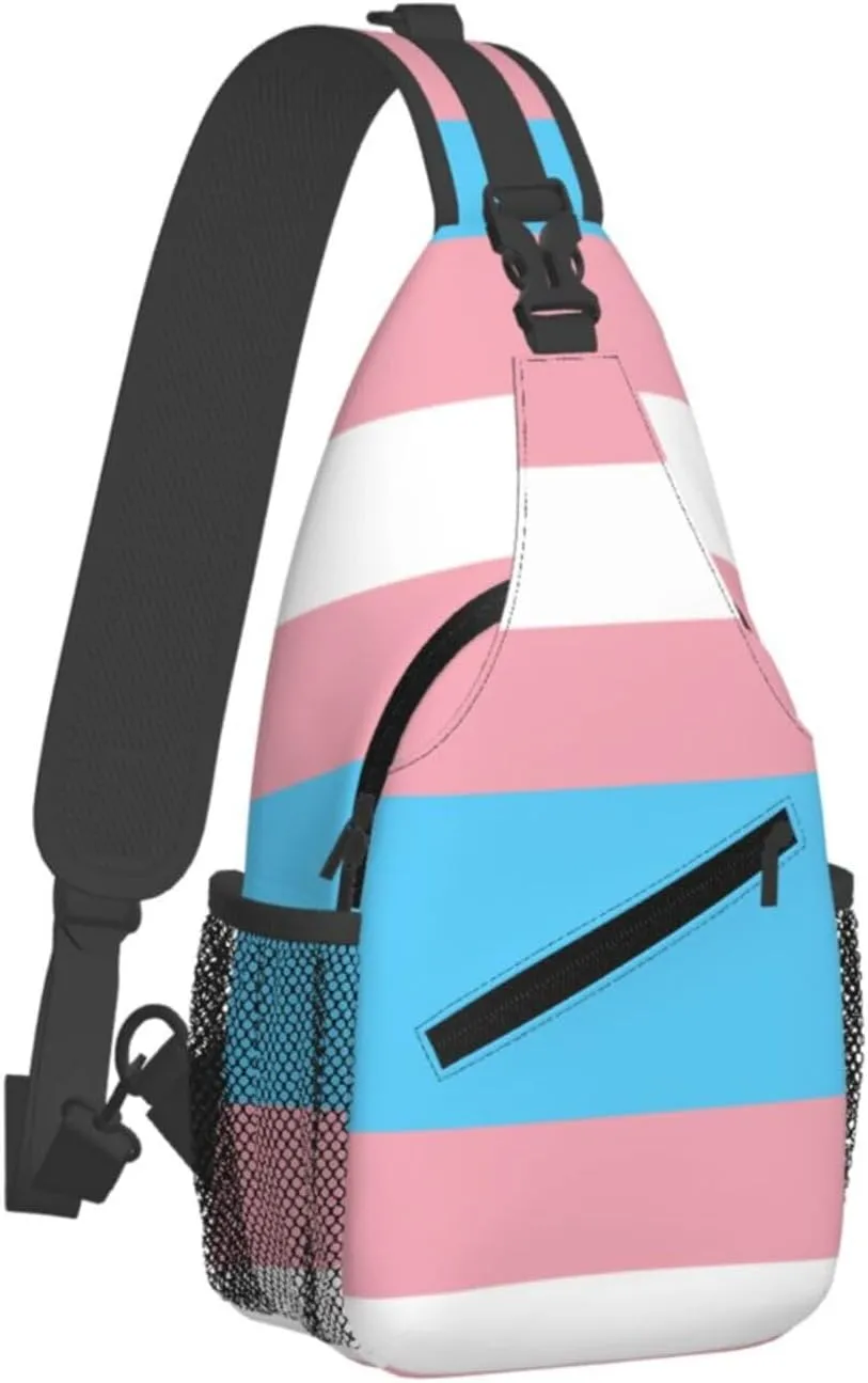 LGBT Rainbow Sling Bag Casual Chest Bags Adjustable Crossbody Bag Shoulder Backpack For Travel Hiking