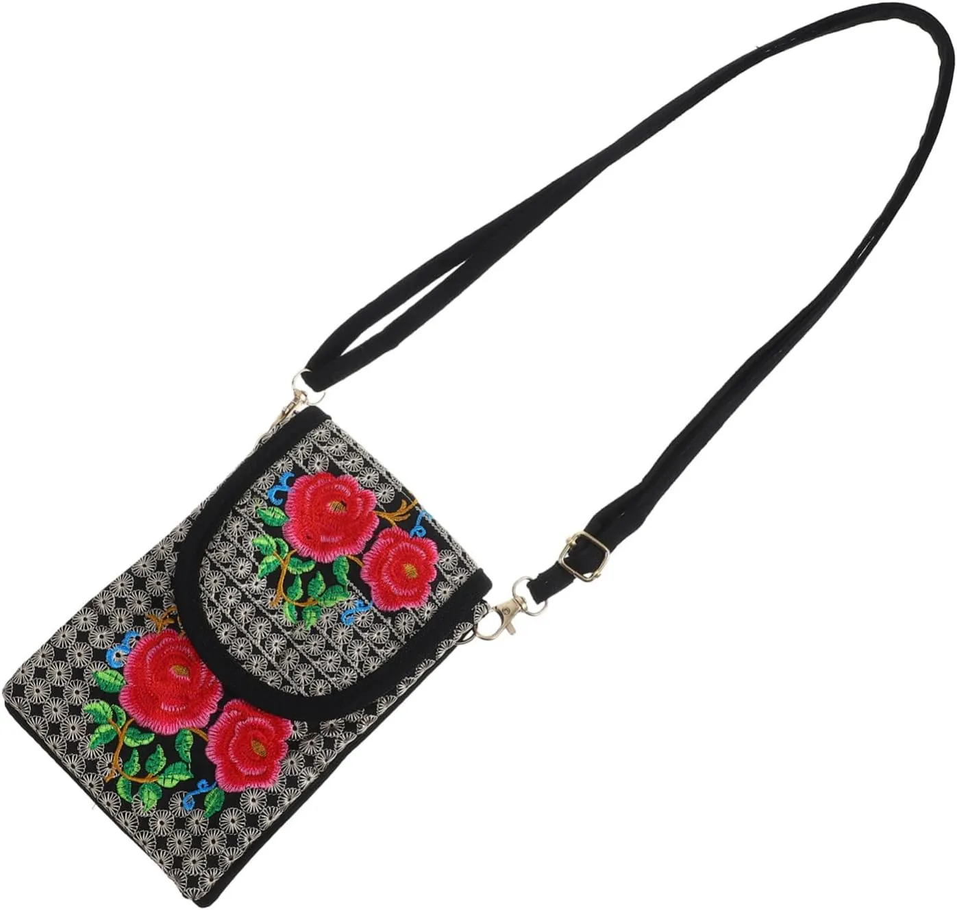 LIFKOME Vintage Shoulder Bag Women's Messenger Bag Embroidery for Women Fashion Crossbody Pouch